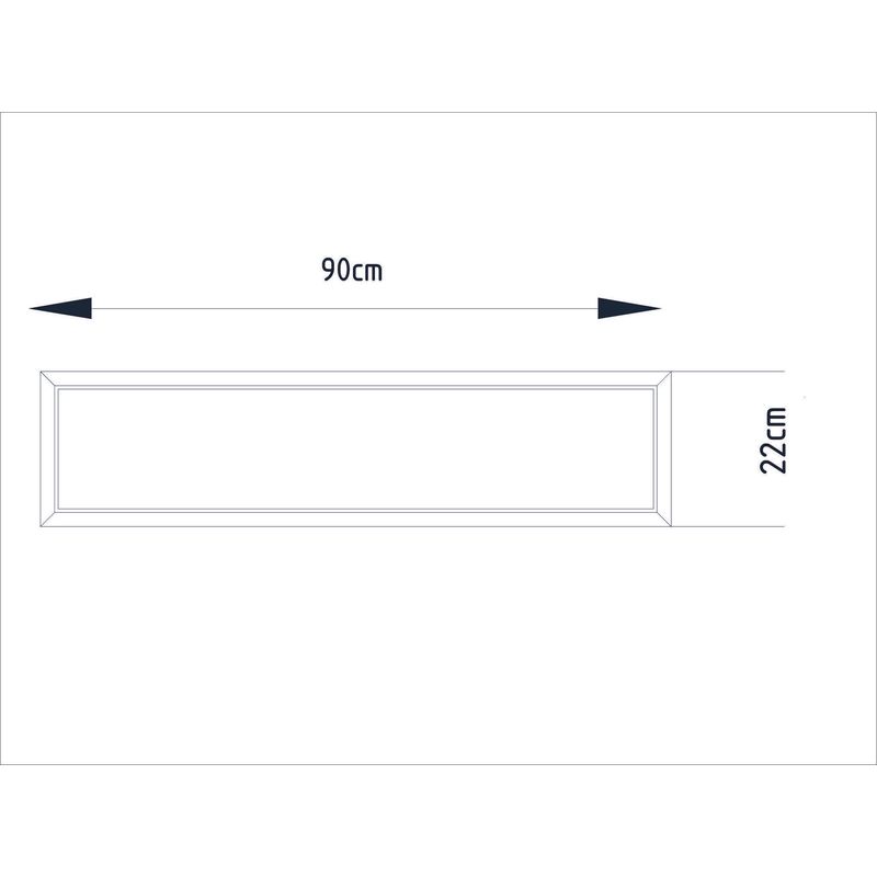 Casa si Gradina - Decoratiuni - Oglinzi - Oglinda decorativa, Hanah Home, panou de particule melaminat, alb, 90x22x2 cm - Infinity.ro