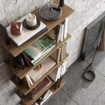 Casa si Gradina - Mobilier - Biblioteci si rafturi - Biblioteci - Biblioteca, Hanah Home, PAL melaminat, nuc si negru, 60x22x174 cm, 541HDL1310 - Infinity.ro