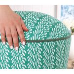 Casa si Gradina - Mobilier - Scaune si fotolii - Tabureti - Puf, Atelier Del Sofa, bumbac si in, multicolor, picioare lemn fag, 46x43 cm - Infinity.ro