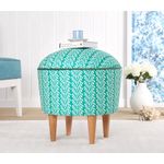 Casa si Gradina - Mobilier - Scaune si fotolii - Tabureti - Puf, Atelier Del Sofa, bumbac si in, multicolor, picioare lemn fag, 46x43 cm - Infinity.ro