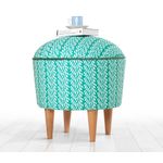 Casa si Gradina - Mobilier - Scaune si fotolii - Tabureti - Puf, Atelier Del Sofa, bumbac si in, multicolor, picioare lemn fag, 46x43 cm - Infinity.ro