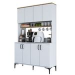 Casa si Gradina - Mobilier - Comode si corpuri - Corpuri bucatarie - Dulap multiplu, Hanah Home, PAL melaminat, alb nuc, 120x40x187.2 cm - Infinity.ro