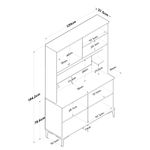 Casa si Gradina - Mobilier - Comode si corpuri - Corpuri bucatarie - Dulap multiplu, Hanah Home, PAL melaminat, alb nuc, 120x40x187.2 cm - Infinity.ro