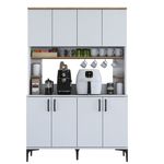 Casa si Gradina - Mobilier - Comode si corpuri - Corpuri bucatarie - Dulap multiplu, Hanah Home, PAL melaminat, alb nuc, 120x40x187.2 cm - Infinity.ro
