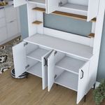 Casa si Gradina - Mobilier - Comode si corpuri - Corpuri bucatarie - Dulap multiplu, Hanah Home, PAL melaminat, alb nuc, 120x40x187.2 cm - Infinity.ro