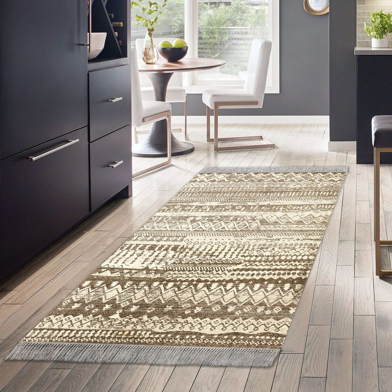 Casa si Gradina - Textile si covoare - Covoare - Covoare casa - Covor, Conceptum Hypnose, maro, 80x300 cm, 100% poliester, lavabil, antiderapant, 955ANR2889 - Infinity.ro