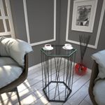 Casa si Gradina - Mobilier - Mese si birouri - Mese living - Masa laterala, Hanah Home, pal melaminat, antracit, 40x35x62 cm - Infinity.ro