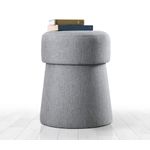 Casa si Gradina - Mobilier - Scaune si fotolii - Tabureti - Taburet, Atelier Del Sofa, bumbac si in, gri deschis, 45x45x47 cm - Infinity.ro