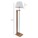 Casa si Gradina - Corpuri si surse de iluminat - Veioze si lampi - Lampadare - Lampadar, Opviq, lemn, crem, 150 cm, 780SGN2609 - Infinity.ro