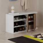 Casa si Gradina - Mobilier - Dulapuri si sifoniere - Dulapuri pantofi - Dulap pantofi, Hanah Home, pal melaminat, hitit si alb, 104x37x50 cm - Infinity.ro