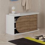 Casa si Gradina - Mobilier - Dulapuri si sifoniere - Dulapuri pantofi - Dulap pantofi, Hanah Home, pal melaminat, hitit si alb, 104x37x50 cm - Infinity.ro