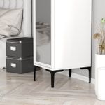 Casa si Gradina - Mobilier - Dulapuri si sifoniere - Sifoniere - Sifonier, Hanah Home, pal melaminat, alb, 40x47.5x201.4 cm, 845HCT5408 - Infinity.ro