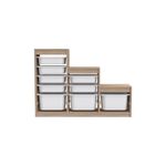 Casa si Gradina - Mobilier - Mobilier copii - Mobilier camera copiilor - Dulap multifunctional, Hanah Home, pal melaminat, alb sonoma, 132x30x93 cm - Infinity.ro