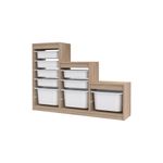 Casa si Gradina - Mobilier - Mobilier copii - Mobilier camera copiilor - Dulap multifunctional, Hanah Home, pal melaminat, alb sonoma, 132x30x93 cm - Infinity.ro