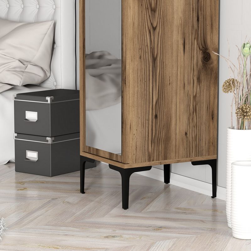 Casa si Gradina - Mobilier - Dulapuri si sifoniere - Sifoniere - Sifonier, Hanah Home, pal melaminat, nuc, 40x47.5x201.4 cm, 845HCT5407 - Infinity.ro