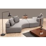 Casa si Gradina - Mobilier - Canapele si coltare - Coltare - Coltar, Hanah Home, lemn fag si pal, gri, 380x105x70 cm - Infinity.ro