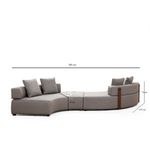 Casa si Gradina - Mobilier - Canapele si coltare - Coltare - Coltar, Hanah Home, lemn fag si pal, gri, 380x105x70 cm - Infinity.ro