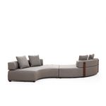 Casa si Gradina - Mobilier - Canapele si coltare - Coltare - Coltar, Hanah Home, lemn fag si pal, gri, 380x105x70 cm - Infinity.ro