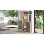 Casa si Gradina - Mobilier - Organizare si depozitare - Cuiere - Cuier, Hanah Home, pal melaminat, pin atlantic si antracit, 113.6x37.5x179.7 cm - Infinity.ro