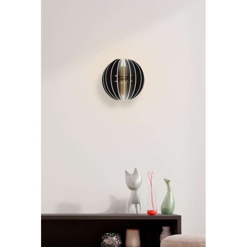 Casa si Gradina - Corpuri si surse de iluminat - Plafoniere, aplice si spoturi - Aplica de perete, Opviq, mdf, negru, 19.5x19.5x16.5 cm, 390FLH2117 - Infinity.ro