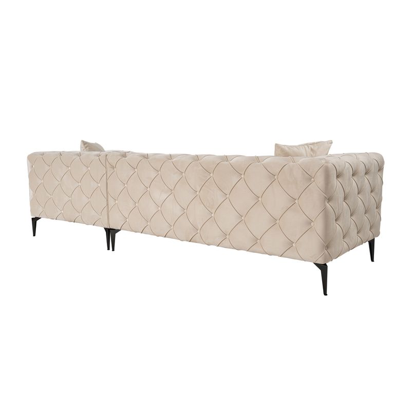 Casa si Gradina - Mobilier - Canapele si coltare - Coltare - Coltar, Atelier Del Sofa, lemn fag si pal, bej si negru, 270x180x72 cm, 569HLN1808 - Infinity.ro