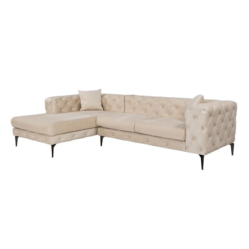 Casa si Gradina - Mobilier - Canapele si coltare - Coltare - Coltar, Atelier Del Sofa, lemn fag si pal, bej si negru, 270x180x72 cm, 569HLN1808 - Infinity.ro