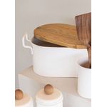 Casa si Gradina - Bucatarie si vesela - Organizare si depozitare bucatarie - Cutii alimentare - Cutie de paine, Hermia, metal galvanizat, alb, 39x22x16 cm - Infinity.ro