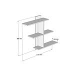 Casa si Gradina - Mobilier - Biblioteci si rafturi - Etajere - Etajera de perete, Hanah Home, pal melaminat, safir si antracit, 111x90x19,6 cm - Infinity.ro