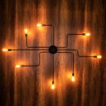 Casa si Gradina - Corpuri si surse de iluminat - Lustre si pendule - Candelabru, Opviq, metal, negru, diametru 190 cm, inaltime 15 cm - Infinity.ro