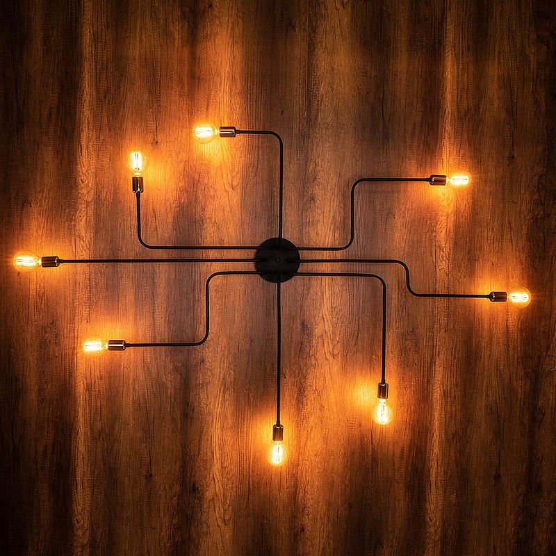 Casa si Gradina - Corpuri si surse de iluminat - Lustre si pendule - Candelabru, Opviq, metal, negru, diametru 190 cm, inaltime 15 cm - Infinity.ro
