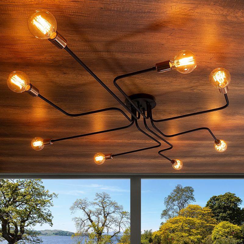 Casa si Gradina - Corpuri si surse de iluminat - Lustre si pendule - Candelabru, Opviq, metal, negru, diametru 190 cm, inaltime 15 cm - Infinity.ro