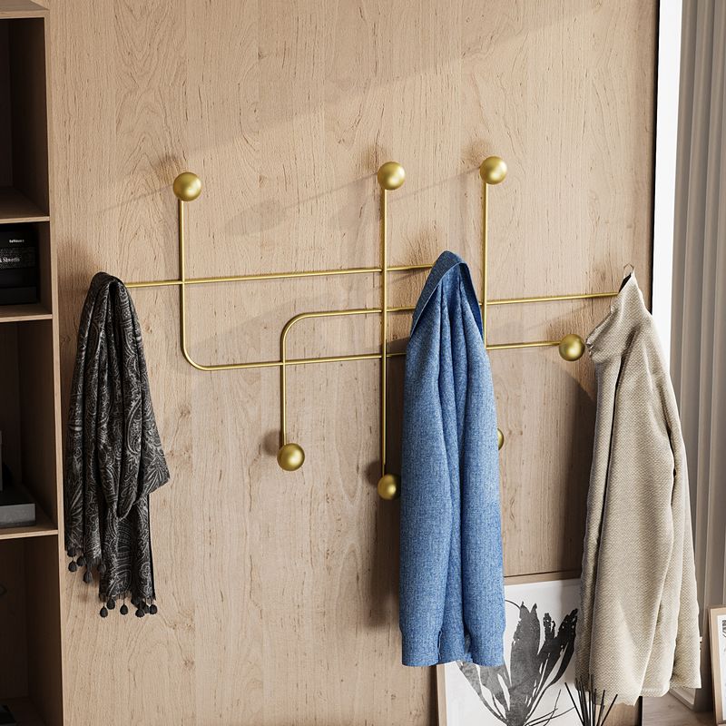 Casa si Gradina - Mobilier - Organizare si depozitare - Cuiere - Cuiere de perete, Wallxpert, metal, auriu, 107x64x10 cm - Infinity.ro