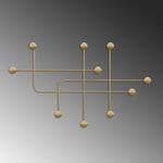 Casa si Gradina - Mobilier - Organizare si depozitare - Cuiere - Cuiere de perete, Wallxpert, metal, auriu, 107x64x10 cm - Infinity.ro