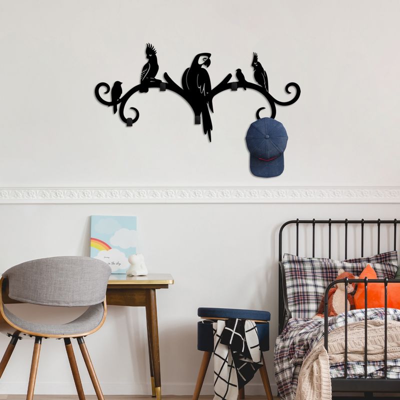 Casa si Gradina - Mobilier - Organizare si depozitare - Cuiere - Cuiere, Wallxpert, metal, negru, 60x29x2 cm - Infinity.ro
