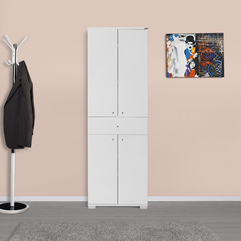Casa si Gradina - Mobilier - Dulapuri si sifoniere - Dulapuri - Dulap multifunctional, Hanah Home, pal melaminat, alb, 60x40x187 cm - Infinity.ro