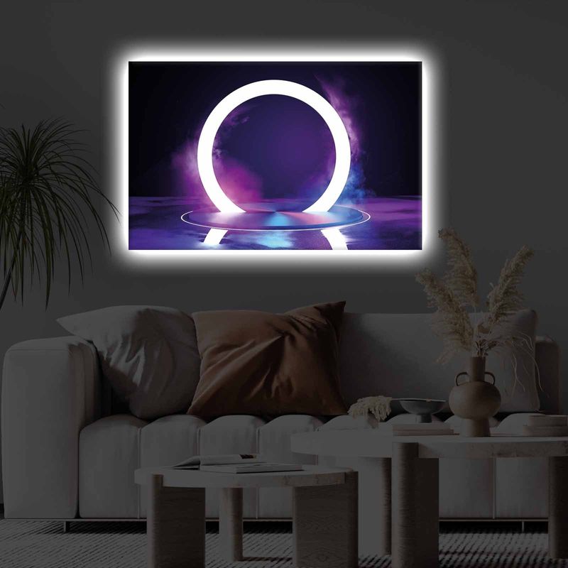 Casa si Gradina - Decoratiuni - Tablouri - Tablou canvas cu led, Wallxpert, multicolor, 45x70 cm, poliester, rama lemn, 139LDG1122 - Infinity.ro