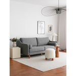 Casa si Gradina - Mobilier - Canapele si coltare - Canapele - Canapea 3 locuri, Atelier Del Sofa, lemn de carpen, in, gri, 196x93x82 cm - Infinity.ro