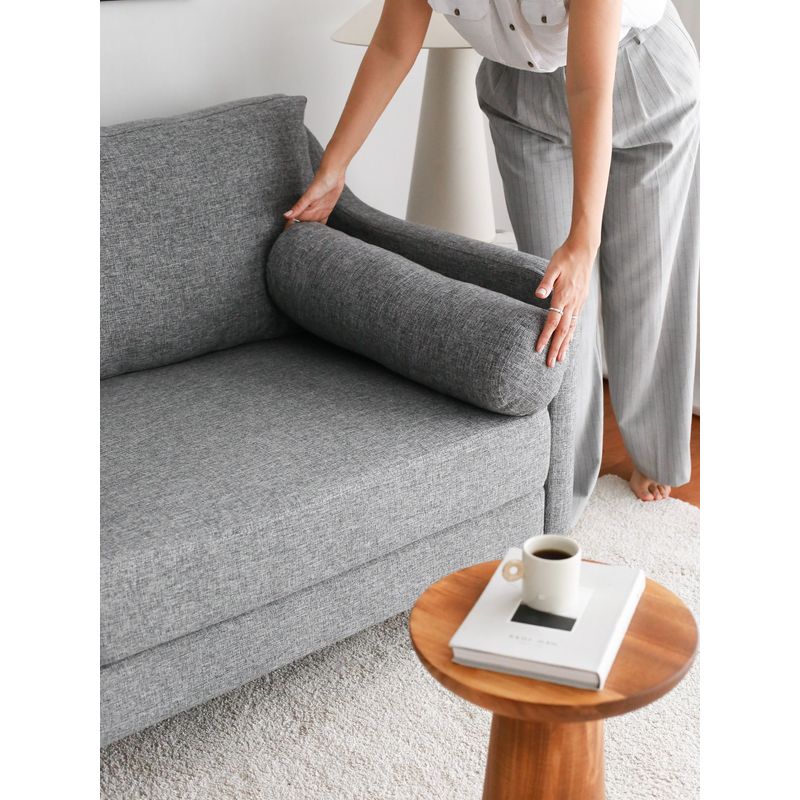 Casa si Gradina - Mobilier - Canapele si coltare - Canapele - Canapea 3 locuri, Atelier Del Sofa, lemn de carpen, in, gri, 196x93x82 cm - Infinity.ro