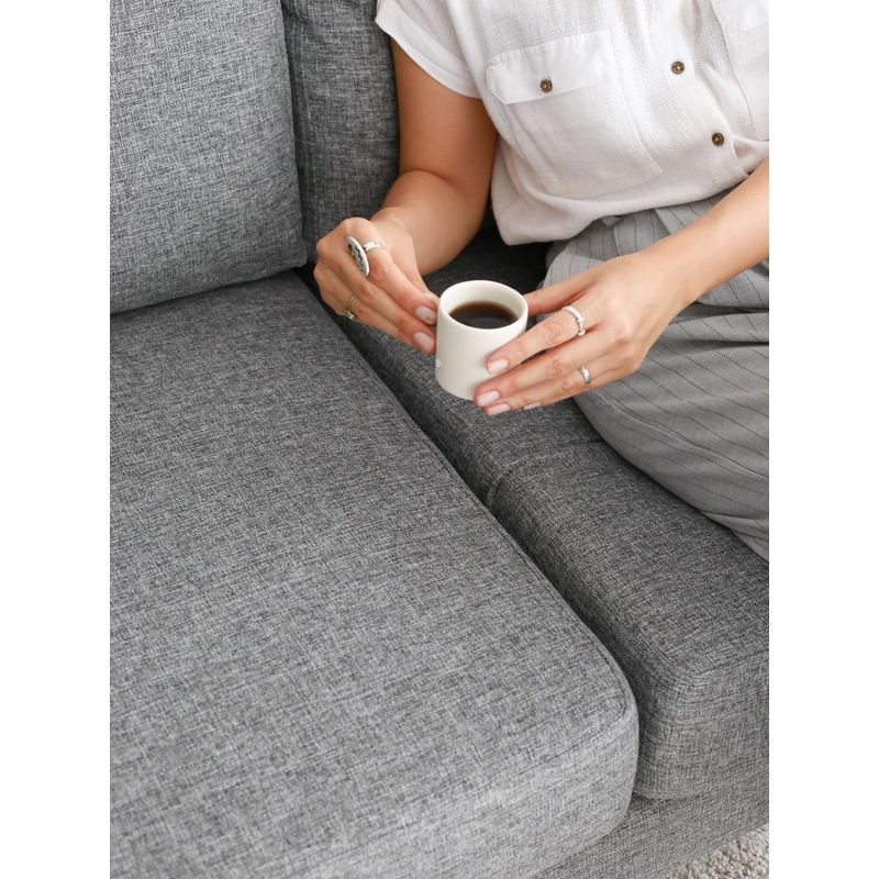 Casa si Gradina - Mobilier - Canapele si coltare - Canapele - Canapea 3 locuri, Atelier Del Sofa, lemn de carpen, in, gri, 196x93x82 cm - Infinity.ro