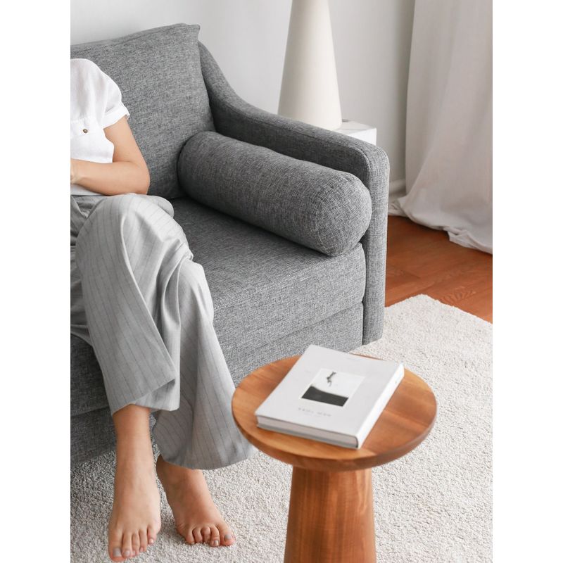 Casa si Gradina - Mobilier - Canapele si coltare - Canapele - Canapea 3 locuri, Atelier Del Sofa, lemn de carpen, in, gri, 196x93x82 cm - Infinity.ro