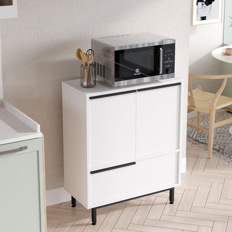 Casa si Gradina - Mobilier - Comode si corpuri - Corpuri bucatarie - Dulap bucatarie, Hanah Home, panou de particule melaminat, alb, 74.8x35.5x90.4 cm - Infinity.ro
