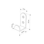 Casa si Gradina - Mobilier - Organizare si depozitare - Cuiere - Cuiere, Wallxpert, metal, negru, 2x4.7x2.6 cm - Infinity.ro