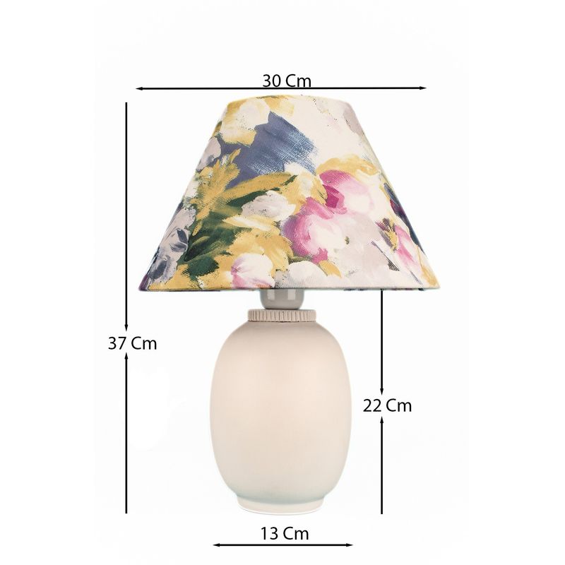 Casa si Gradina - Corpuri si surse de iluminat - Veioze si lampi - Veioze - Veioza, Opviq, ceramica, alb, inaltime 37 cm - Infinity.ro