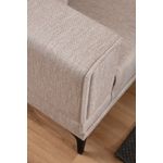 Casa si Gradina - Mobilier - Canapele si coltare - Canapele - Canapea extensibila 3 locuri, Hanah Home, lemn fag si PAL, maro deschis, 230x95x77 cm - Infinity.ro