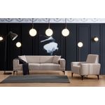 Casa si Gradina - Mobilier - Canapele si coltare - Canapele - Canapea extensibila 3 locuri, Hanah Home, lemn fag si PAL, maro deschis, 230x95x77 cm - Infinity.ro