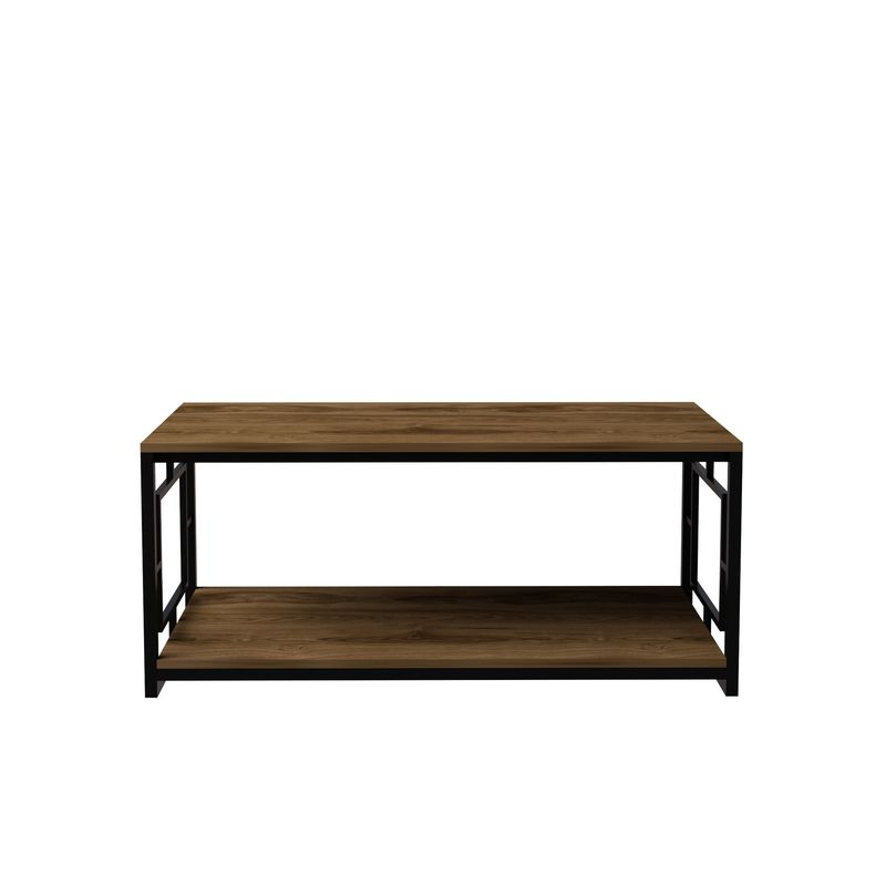Casa si Gradina - Mobilier - Mese si birouri - Masute de cafea - Masuta de cafea, Hanah Home, pal melaminat, nuc si negru, 120x60x50 cm - Infinity.ro