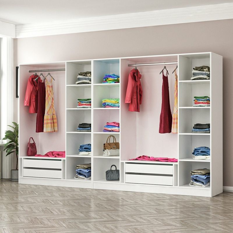 Casa si Gradina - Mobilier - Dulapuri si sifoniere - Sifoniere - Sifonier, Hanah Home, pal melaminat, alb negru, 315x52x210 cm, 506MNR2990 - Infinity.ro