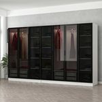 Casa si Gradina - Mobilier - Dulapuri si sifoniere - Sifoniere - Sifonier, Hanah Home, pal melaminat, alb negru, 315x52x210 cm, 506MNR2990 - Infinity.ro