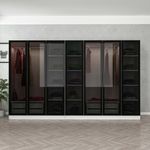 Casa si Gradina - Mobilier - Dulapuri si sifoniere - Sifoniere - Sifonier, Hanah Home, pal melaminat, alb negru, 315x52x210 cm, 506MNR2990 - Infinity.ro