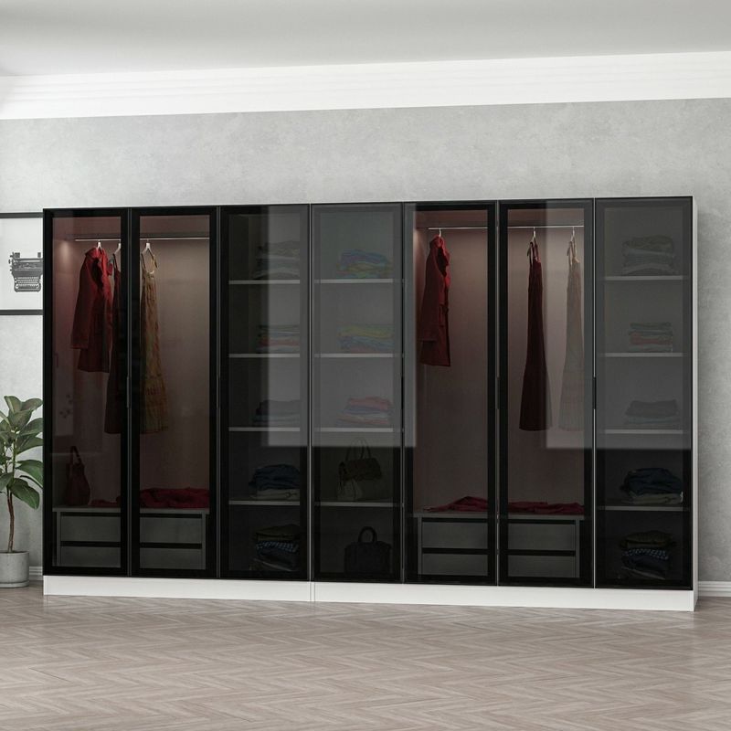 Casa si Gradina - Mobilier - Dulapuri si sifoniere - Sifoniere - Sifonier, Hanah Home, pal melaminat, alb negru, 315x52x210 cm, 506MNR2990 - Infinity.ro